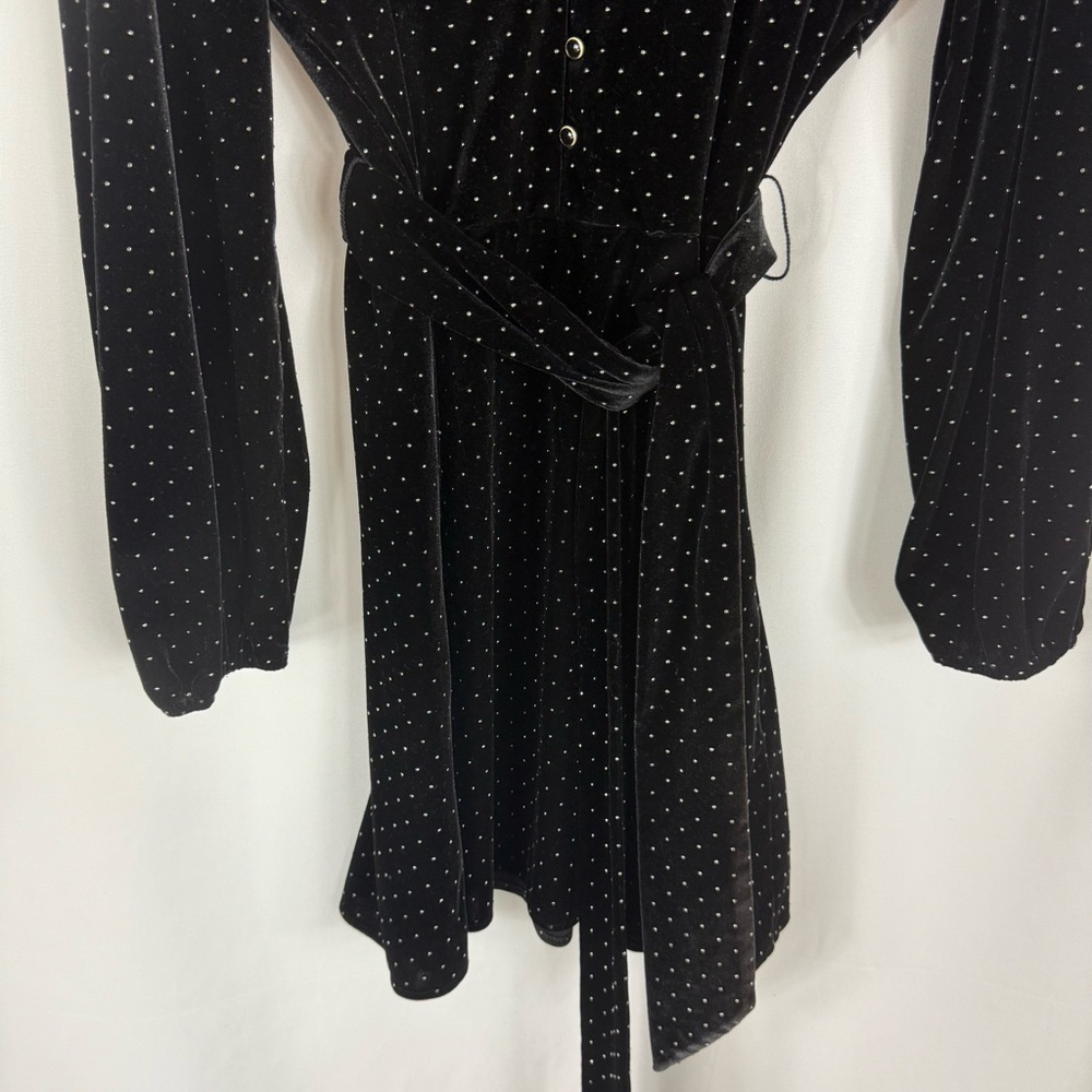 ZARA Velvet & Gold Studded Dress
- Size:M  with gold metal grommets - Picture 5 of 12